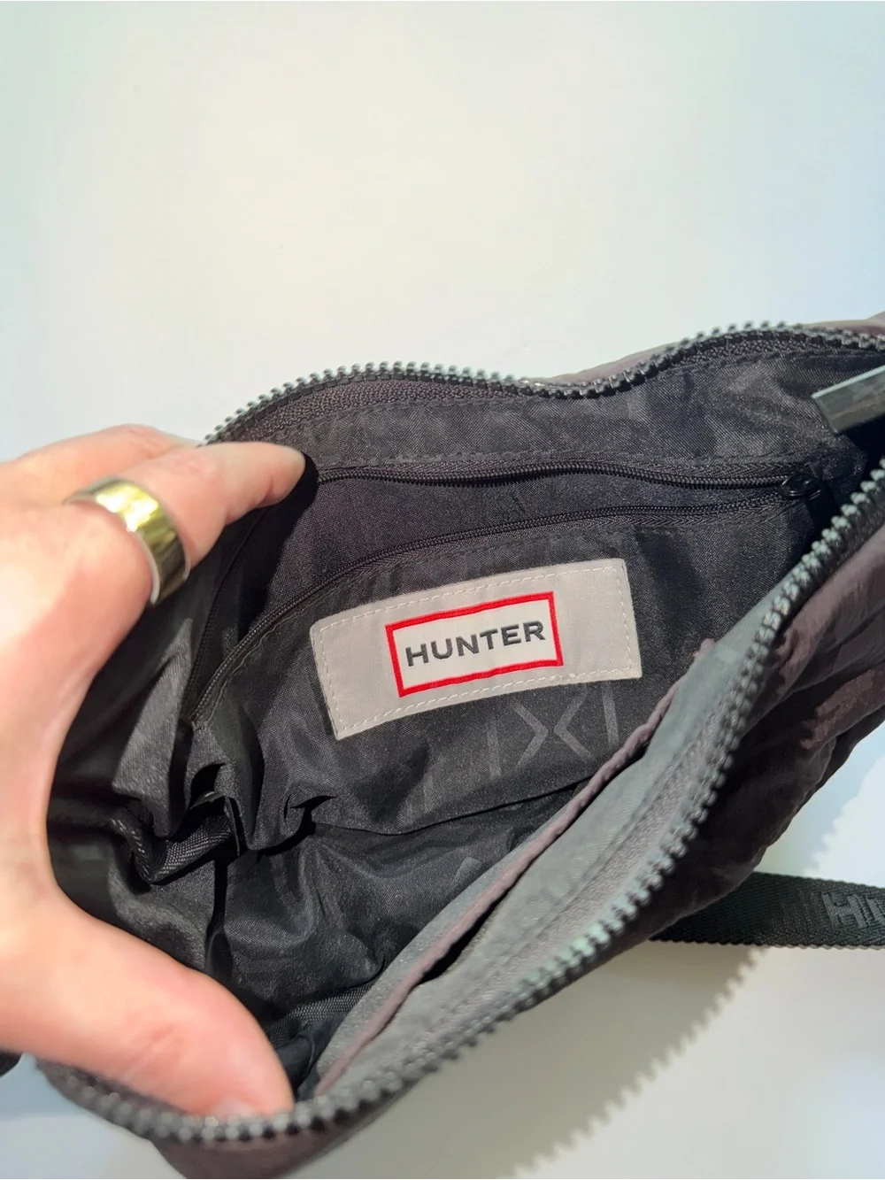 Hunter Essentials Brown Nylon Crossbody Belt Bag